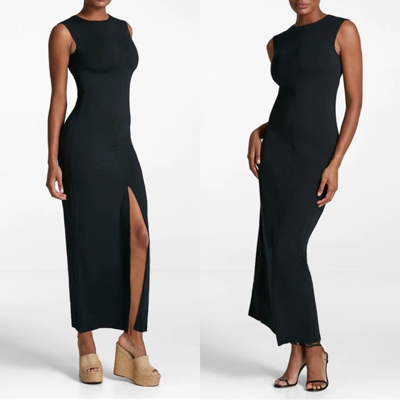 New COMMANDO Butter Reversible Maxi Dress Black Size Medium NWT - Picture 1 of 8